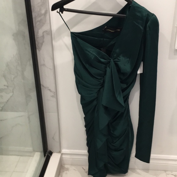 Alexandre Vauthier Forest Green Silk Dress Size 34 - Picture 4 of 8